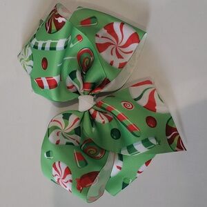 Christmas Bow - Lime with Candies